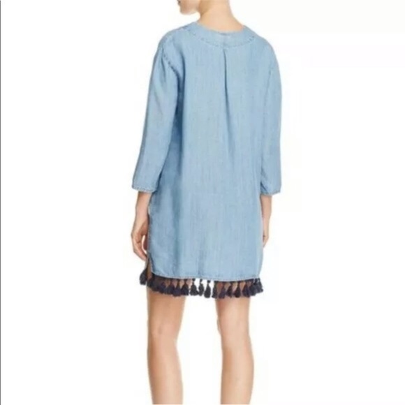 Rails Alicia Chambray Tassel Shift Dress Size XS - Picture 4 of 16